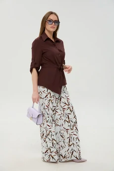 Брюки 977-11 листья мультиколор NikVa