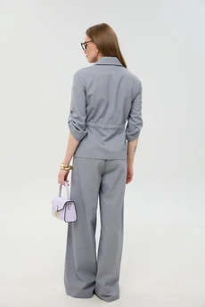 Костюм брючный 981-7 серый  NikVa