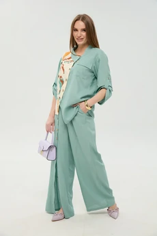 Костюм брючный 978-8 мята и бохо мультиколор NikVa