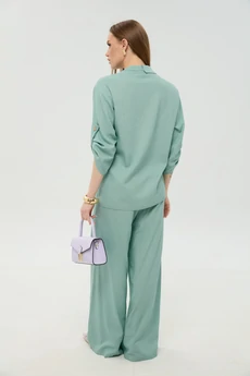 Костюм брючный 978-8 мята и бохо мультиколор NikVa