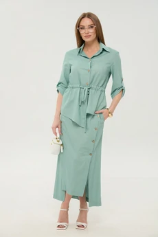 Костюм с юбкой 980-3 мята  NikVa