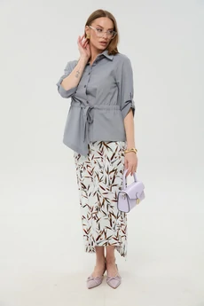 Юбка 971-12  листья мультиколор NikVa