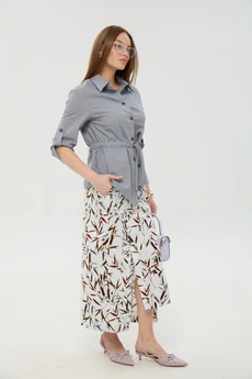 Юбка 971-12  листья мультиколор NikVa