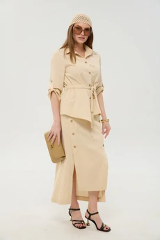 Костюм с юбкой 980-9  песок NikVa