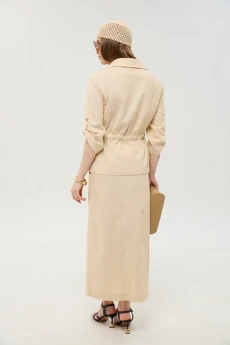 Костюм с юбкой 980-9  песок NikVa