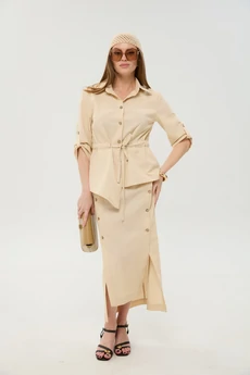 Костюм с юбкой 980-9  песок NikVa