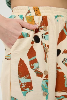 Костюм брючный 981-2 мята и бохо мультиколор NikVa