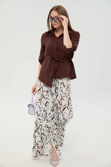 Брюки 977-11 листья мультиколор NikVa