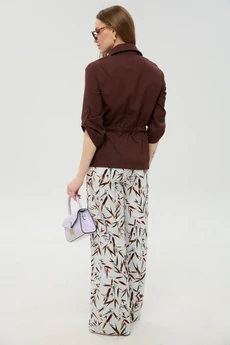 Брюки 977-11 листья мультиколор NikVa