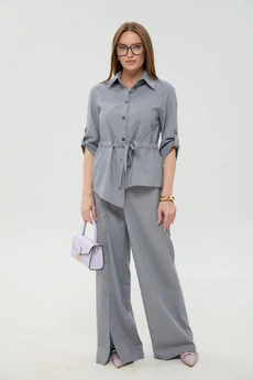 Костюм брючный 981-7 серый  NikVa