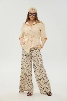 Костюм брючный 981-9 песок и песочный мультиколор NikVa