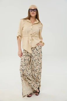 Брюки 977-12  песочный мультиколор NikVa