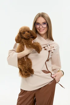 Костюм брючный 922-11 капучино и шоколад NikVa