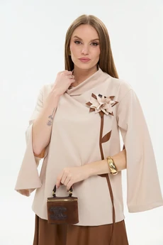 Костюм с юбкой 952-7 шоколад и капучино NikVa