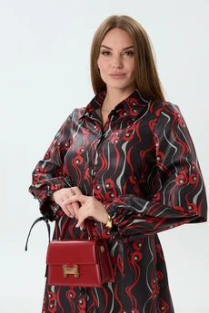 Платье 944-17 красная абстракция NikVa