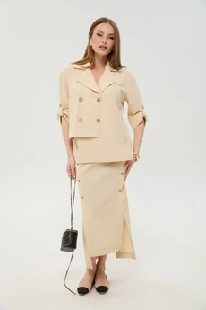 Костюм с юбкой 972-10 песок NikVa