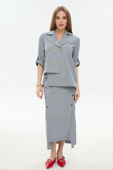 Юбка 971-7 серый NikVa