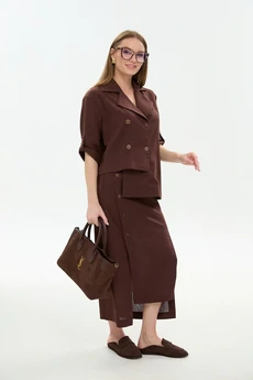 Юбка 971-6 шоколад  NikVa