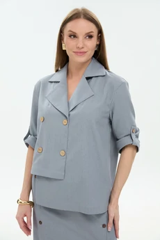 Костюм с юбкой 972-7 серый NikVa