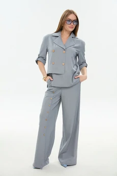 Костюм брючный 979-7 серый NikVa