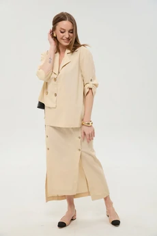 Костюм с юбкой 972-10 песок NikVa