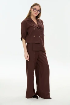 Костюм брючный 979-6 шоколад  NikVa