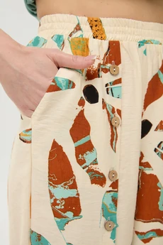 Костюм брючный 979-8 мята + бохо мультиколор NikVa