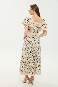 Платье 984-3 песочный мультиколор NikVa