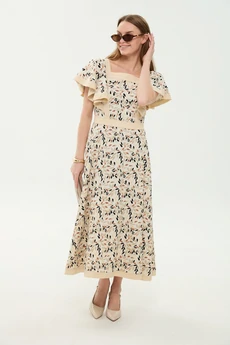 Платье 984-3 песочный мультиколор NikVa