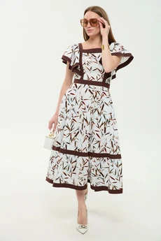 Платье 984-4 листья мультиколор NikVa