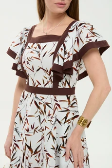 Платье 984-4 листья мультиколор NikVa