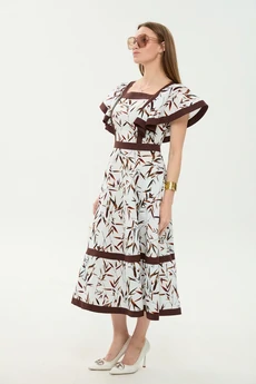 Платье 984-4 листья мультиколор NikVa
