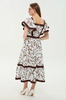 Платье 984-4 листья мультиколор NikVa