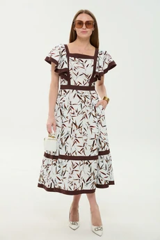 Платье 984-4 листья мультиколор NikVa