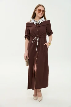 Платье 985-3 шоколад  NikVa