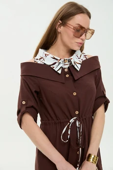 Платье 985-3 шоколад  NikVa