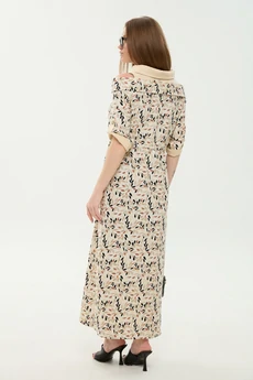 Платье 985-4 песочный мультиколор NikVa