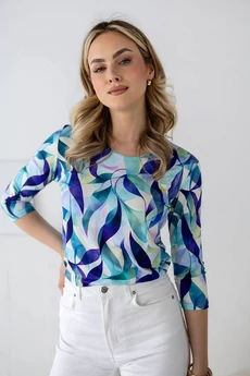 Блузка 010130 бело-синий Nika.pl
