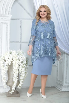 Костюм с платьем 5542 голубой + голубой Ninele