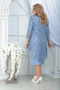 Костюм с платьем 5542 голубой + голубой Ninele