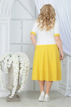 Костюм с юбкой 5806 желтый Ninele