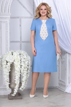 Костюм с платьем 5834 голубой Ninele