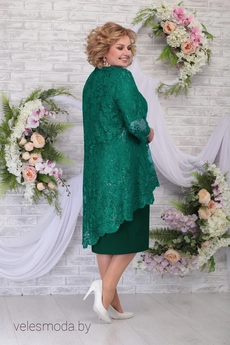 Костюм с платьем 5842 изумруд Ninele