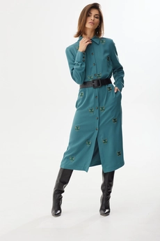 Платье 2458 морская волна Niv Niv Fashion