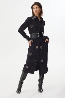 Платье 2458 черный Niv Niv Fashion