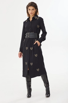 Платье 2458 черный Niv Niv Fashion