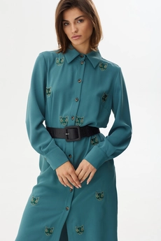 Платье 2458 морская волна Niv Niv Fashion