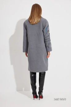 Пальто 2468-2 бетон Niv Niv Fashion