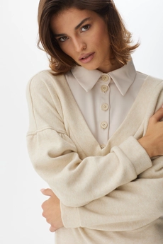 Платье 2471 бежевый Niv Niv Fashion