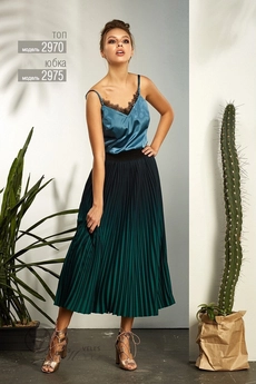 Юбка 2975 зеленый Niv Niv Fashion